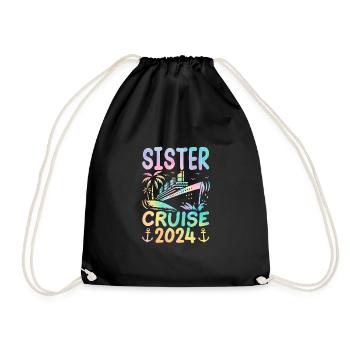 Sister Cruise 2024 - Drawstring Bag - black - Front