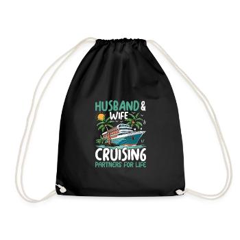 Mari et femme : partenaires de croisière pour la vie - Sac de sport léger - noir - Devant