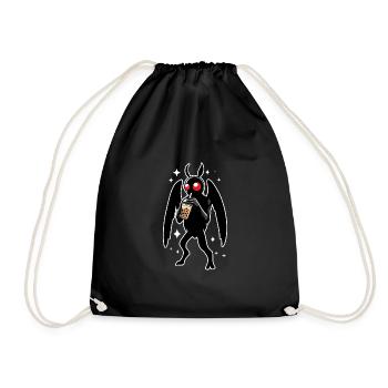 Mothman Bubble Tea - Drawstring Bag - black - Front