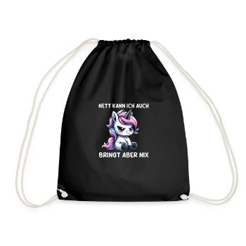 Je peux être gentil aussi, mais cela n’apporte rien de drôle - Sac de sport léger - noir - Devant