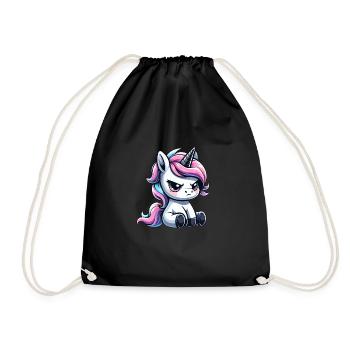 Licorne capricieuse - Sac de sport léger - noir - Devant