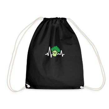 Rythme cardiaque ECG de brocoli - Sac de sport léger - noir - Devant
