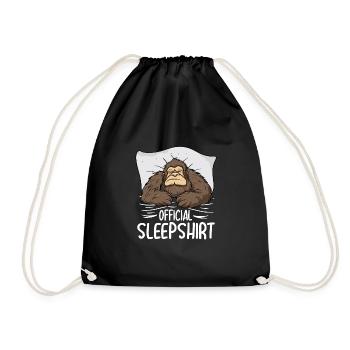 Bigfoot Official Sleepshirt - Drawstring Bag - black - Front