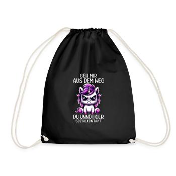 Écarte-toi de mon chemin, contact social inutile - Sac de sport léger - noir - Devant