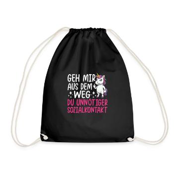 Écarte-toi de mon chemin, contact social inutile - Sac de sport léger - noir - Devant
