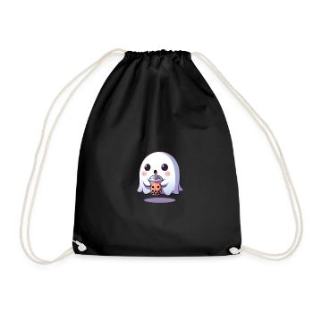 Ghost Bubble Te - Drawstring Bag - black - Front
