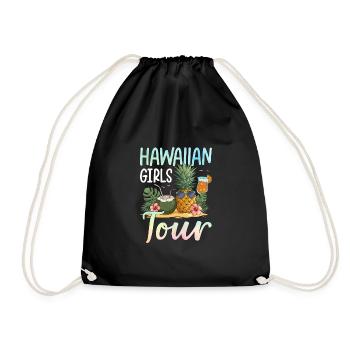 Hawaiian Girls Tour - Turnbeutel - Schwarz - Vorne
