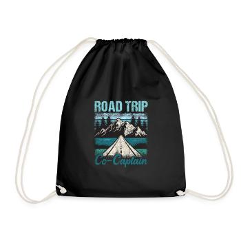 Road Trip Co-Captain - Turnbeutel - Schwarz - Vorne