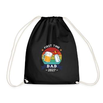 First Time Dad 2027 - Turnbeutel - Schwarz - Vorne