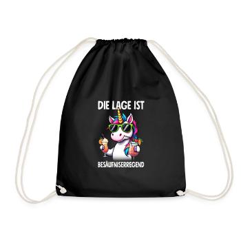 The situation is drunkenness - Drawstring Bag - black - Front