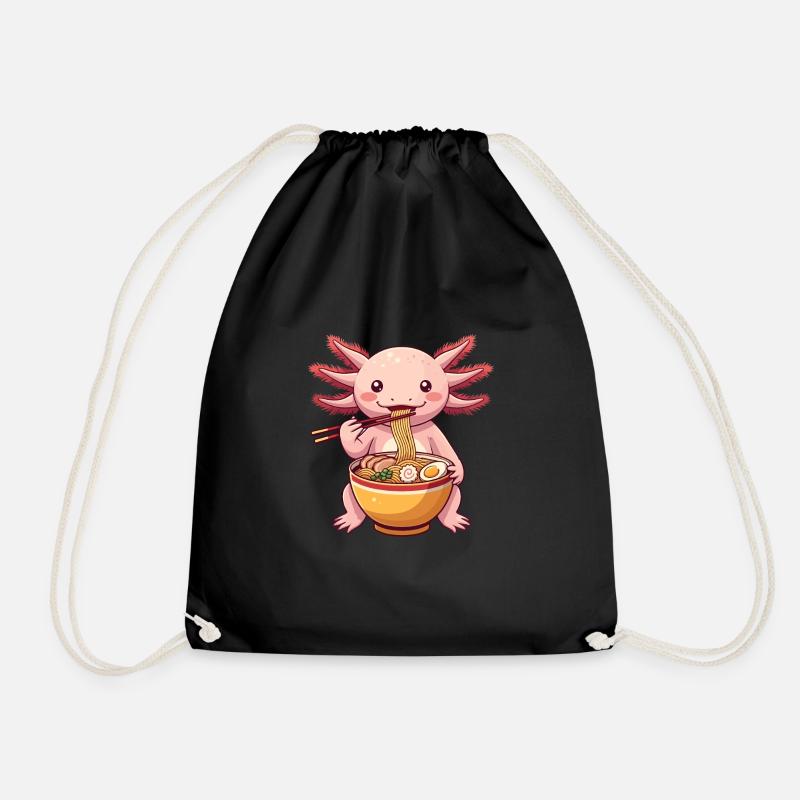 Axolotl Ramen - Turnbeutel - Schwarz