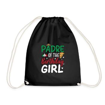 Padre Of The Birthday Girl - Drawstring Bag - black - Front