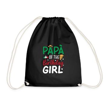 Papà De La Fille D’anniversaire - Sac de sport léger - noir - Devant