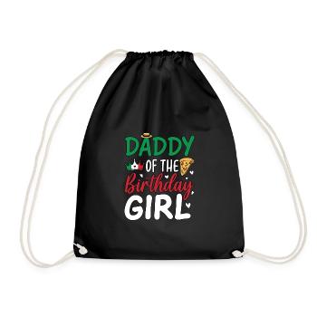 Daddy Of The Birthday Girl - Drawstring Bag - black - Front