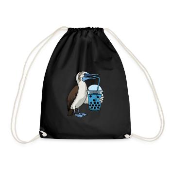 Blaufußtölpel Bubble Tea - Turnbeutel - Schwarz - Vorne