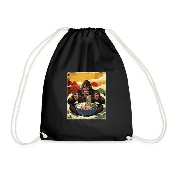 Bigfoot Ramen - Drawstring Bag - black - Front