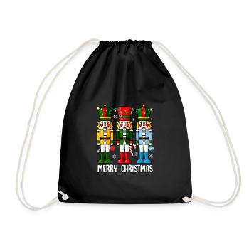 Merry Christmas - Turnbeutel - Schwarz - Vorne