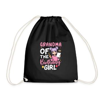 Grand-mère de la fille d’anniversaire - Sac de sport léger - noir - Devant
