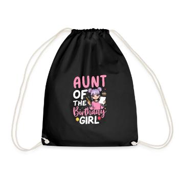 Tante de la fille d’anniversaire - Sac de sport léger - noir - Devant