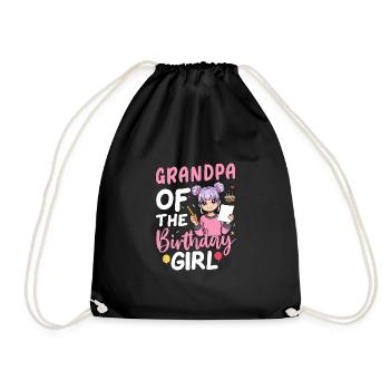 Papi de la fille d’anniversaire - Sac de sport léger - noir - Devant