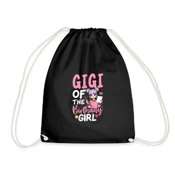 Gigi de la fille d’anniversaire - Sac de sport léger - noir - Devant