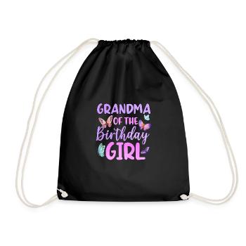 Grand-mère de la fille d’anniversaire - Sac de sport léger - noir - Devant