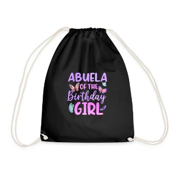 Abuela Of The Birthday Girl - Drawstring Bag - black - Front