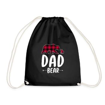 Dad Bear - Drawstring Bag - black - Front