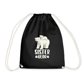 Sister Bear - Turnbeutel - Schwarz - Vorne
