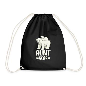 Aunt Bear - Turnbeutel - Schwarz - Vorne
