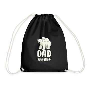 Dad Bear - Drawstring Bag - black - Front
