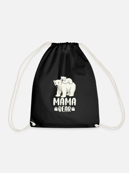 Mama Bear - Turnbeutel - Schwarz