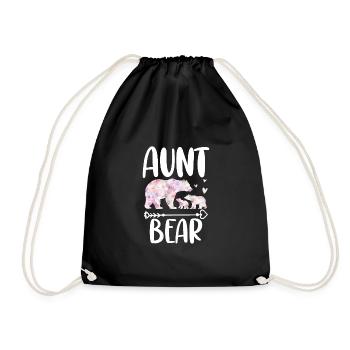 Aunt Bear - Turnbeutel - Schwarz - Vorne