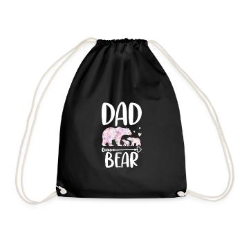 Dad Bear - Drawstring Bag - black - Front