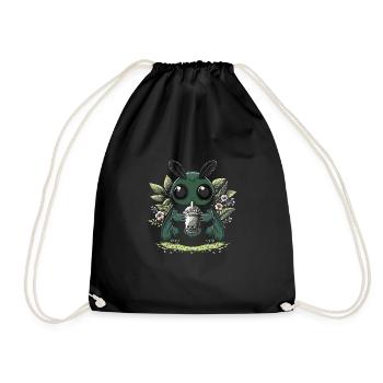 Mothman Bubble Tea - Turnbeutel - Schwarz - Vorne