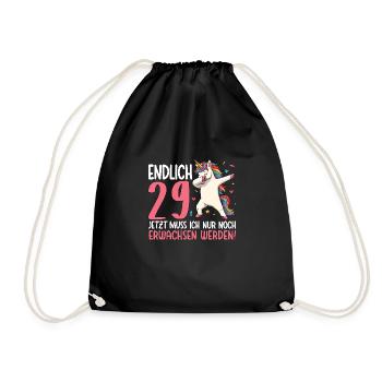 Finally 29 Now just growing up - Drawstring Bag - black - Front