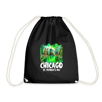 Célébration de la Saint-Patrick sur la rivière Chicago - Sac de sport léger - noir - Devant