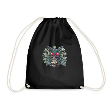 Mothman Enjoying Bubble Tea - Turnbeutel - Schwarz - Vorne