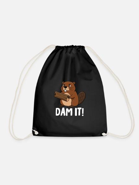 Dam It - Turnbeutel - Schwarz