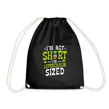 Je ne suis pas petit, j’ai la taille d’un lutin - Sac de sport léger - noir - Devant