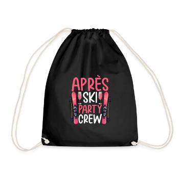 Équipe de fête après ski - Sac de sport léger - noir - Devant