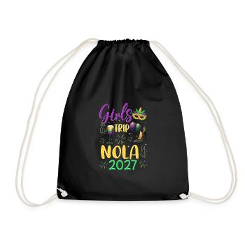 Girls Trip NOLA 2027 - Drawstring Bag - black - Front