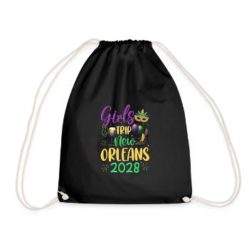 Girls Trip New Orleans 2028 - Turnbeutel - Schwarz - Vorne