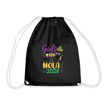 Girls Trip NOLA 2028 - Turnbeutel - Schwarz - Vorne