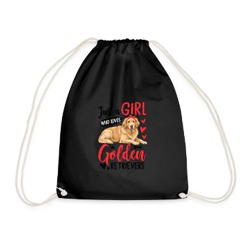 Just A Girl Who Loves Golden Retrievers - Turnbeutel - Schwarz - Vorne