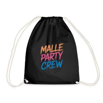 Malle Party Crew - Drawstring Bag - black - Front