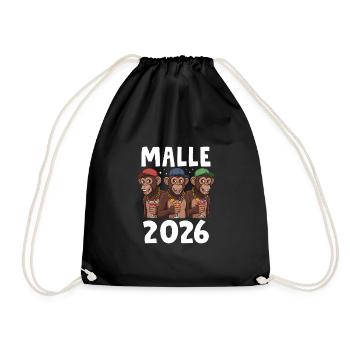 Malle 2026 - Drawstring Bag - black - Front