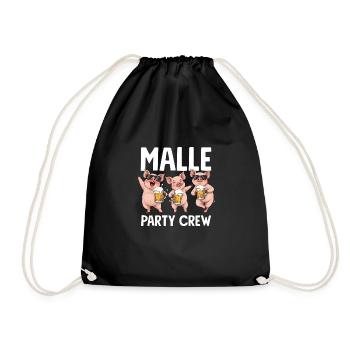 Malle Party Crew - Turnbeutel - Schwarz - Vorne