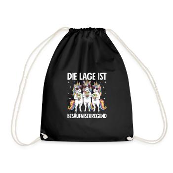 Die Lage Ist Besäufniserregend - Turnbeutel - Schwarz - Vorne