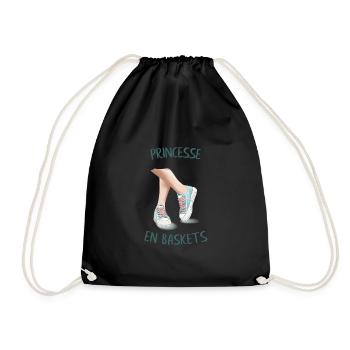 Princesse en baskets - Sac de sport léger - noir - Devant